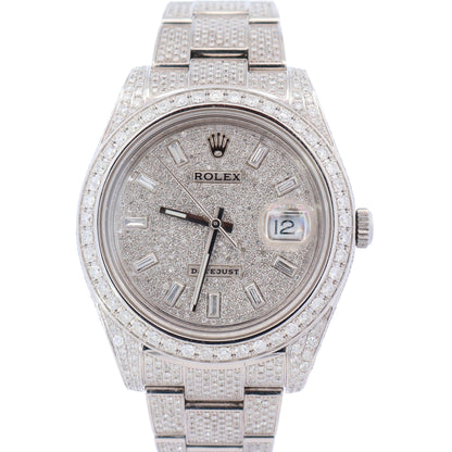 Rolex Datejust 41mm Pave Dial Watch Ref# 116300 - Happy Jewelers Fine Jewelry Lifetime Warranty