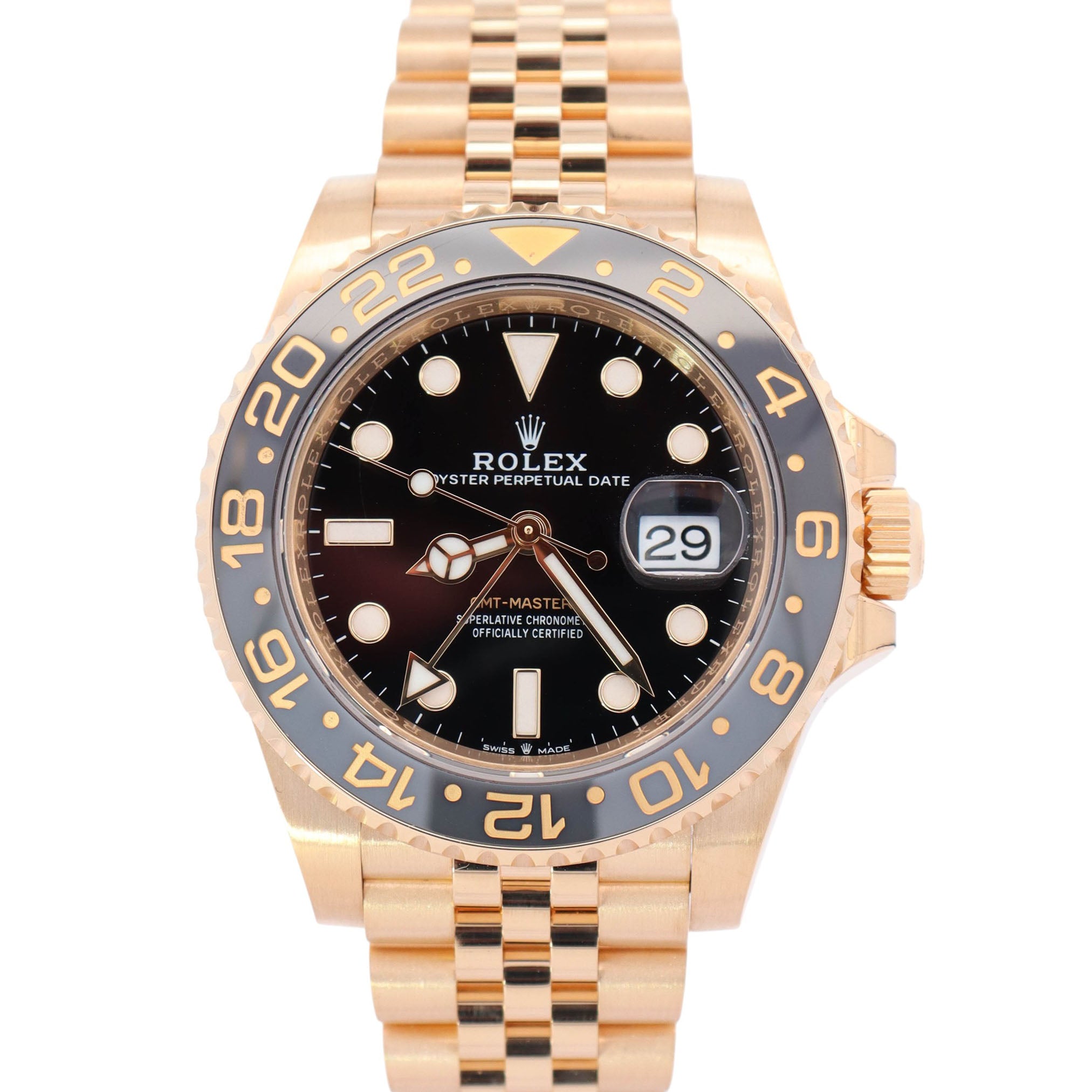 Rolex GMT-Master II 40mm Black Dial Watch Ref# 126718GRNR