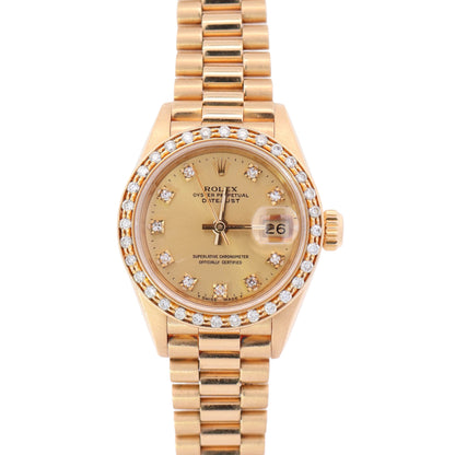Rolex Datejust 26mm Champagne Dial Watch Ref# 69178 - Happy Jewelers Fine Jewelry Lifetime Warranty