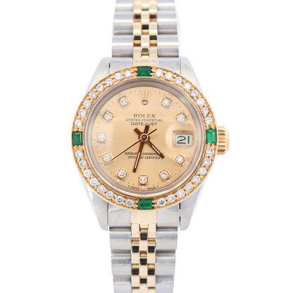 Rolex Datejust 26mm Champagne Dial Watch Ref# 69173 - Happy Jewelers Fine Jewelry Lifetime Warranty