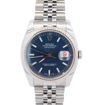 Rolex Datejust 36mm Blue Dial Watch Ref# 116234