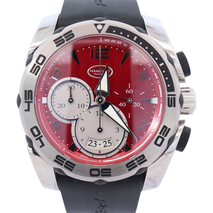 Parmigiani Fleurier Pershing 42mm Red Dial Watch Ref# PFC528-0010900-B00102 - Happy Jewelers Fine Jewelry Lifetime Warranty
