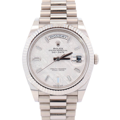 Rolex Day-Date 40mm Meteorite Dial Watch Ref# 228239 - Happy Jewelers Fine Jewelry Lifetime Warranty