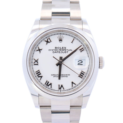 Rolex Datejust 36mm White Dial Watch Ref# 126200 - Happy Jewelers Fine Jewelry Lifetime Warranty
