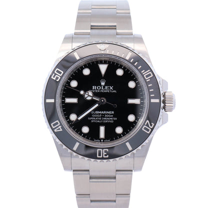 Rolex Submariner 41mm Black Dial Watch Ref# 124060 - Happy Jewelers Fine Jewelry Lifetime Warranty