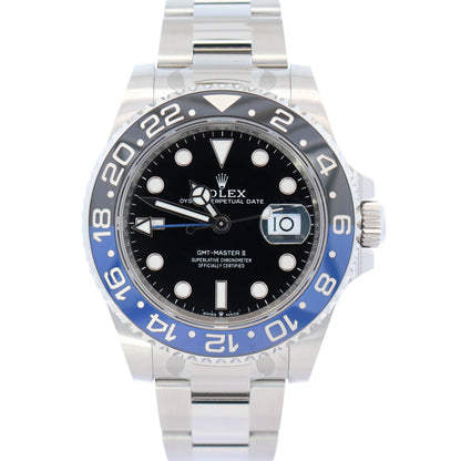 Rolex GMT-Master II "Batman" Black Dot Dial Watch Ref# 116710BLNR
