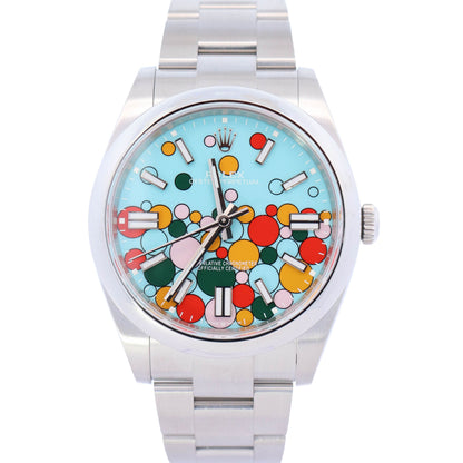 Rolex Oyster Perpetual 41mm Celebration Stick Dial Watch Ref# 124300