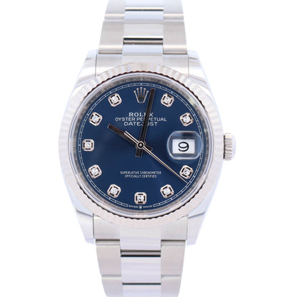 Rolex Datejust 36mm Blue Dial Watch Ref# 126234 - Happy Jewelers Fine Jewelry Lifetime Warranty