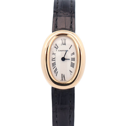 Cartier Baignoire 18mm White Dial Watch Ref# W1510956