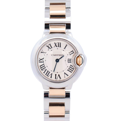 Cartier Ballon Bleu 28mm White Dial Watch Ref# W69007Z3