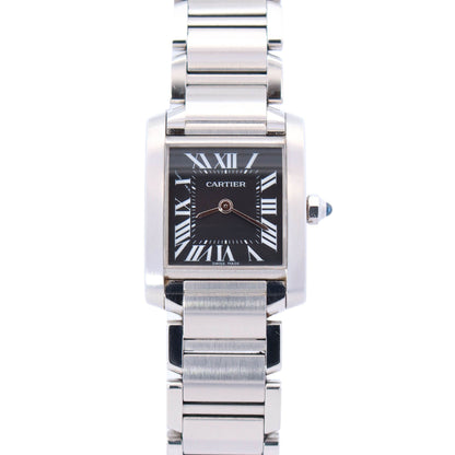 Cartier Tank 20mm Black Dial Watch Ref# W51026Q3