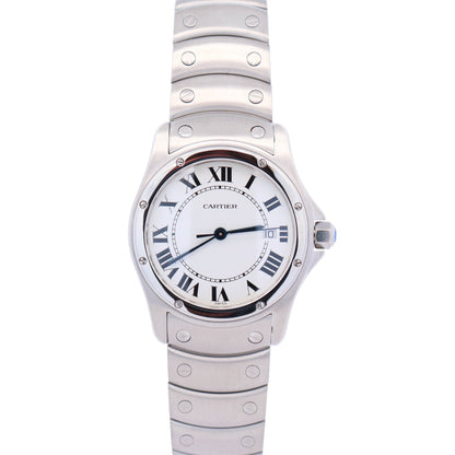 Cartier Ronde 30mm White Dial Watch Ref# W20027K1 - Happy Jewelers Fine Jewelry Lifetime Warranty