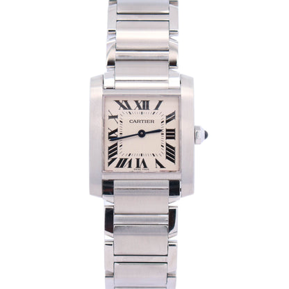 Cartier Tank 25mm Ivory Dial Watch Ref# WSTA0005