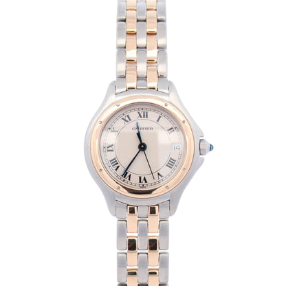 Cartier Cougar 26mm Ivory Dial Watch Ref# W35005B6