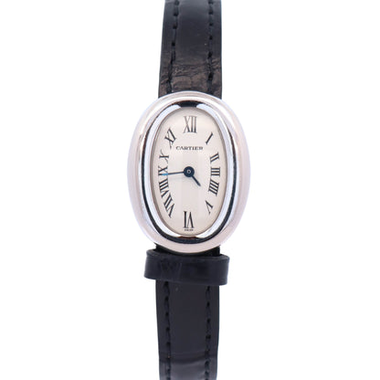 Cartier Baignoire 18mm White Dial Watch Ref# W1518956