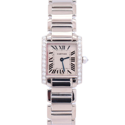 Cartier Tank 25mm White Dial Watch Ref# WE1002S3