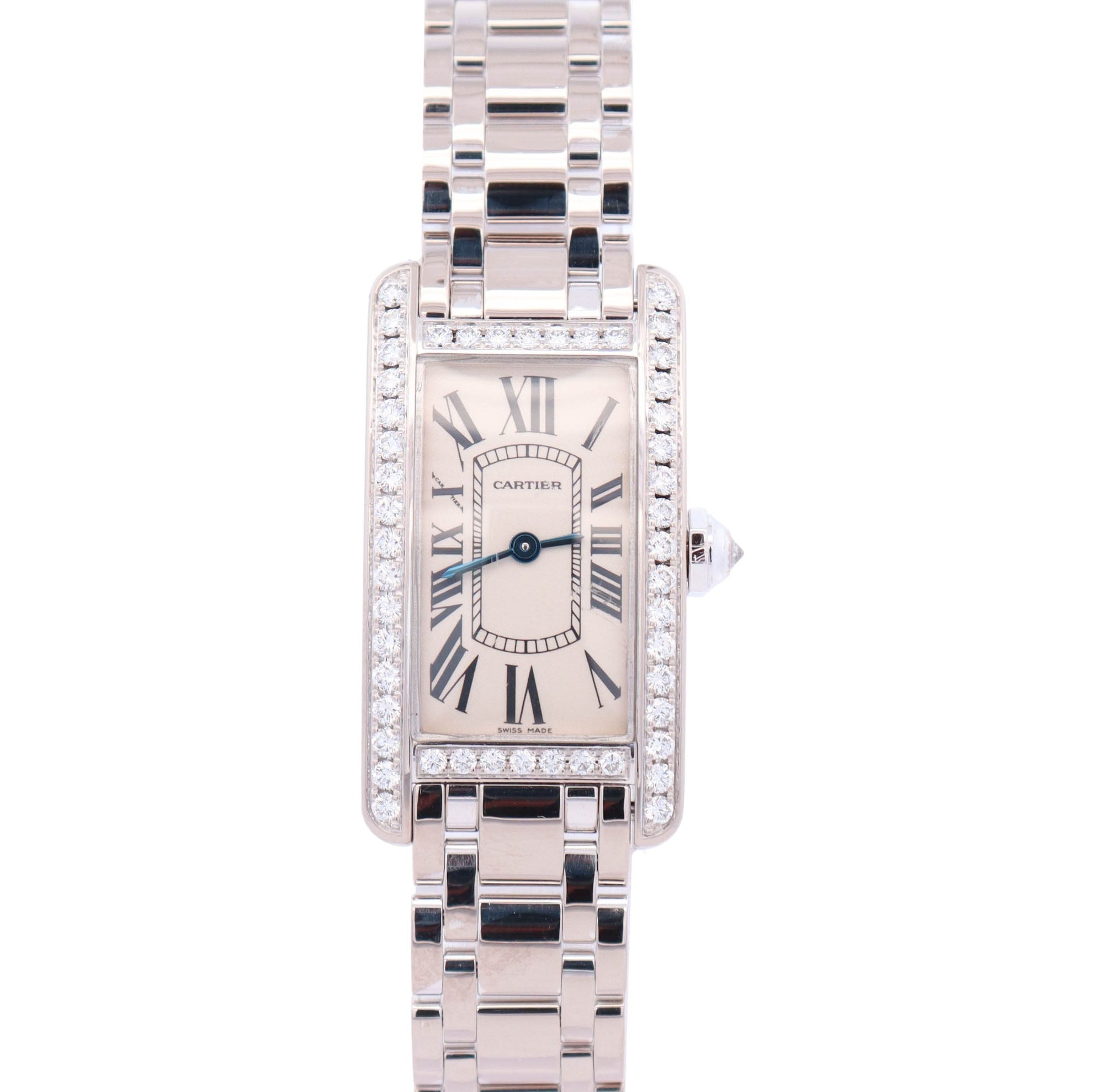 Cartier Tank 23mm Ivory Dial Watch Ref# WB7073L1