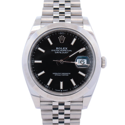 Rolex Datejust 41mm Black Dial Watch Ref# 126300
