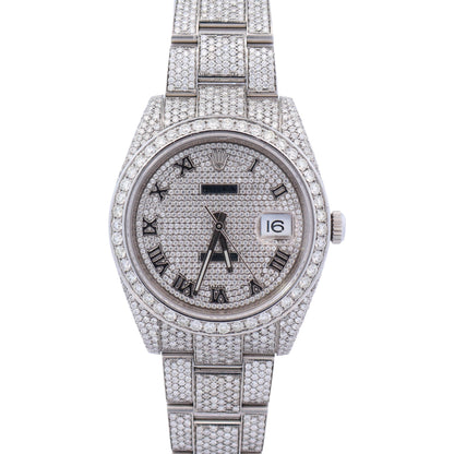 Rolex Datejust 41mm Pave Dial Watch Ref# 126300