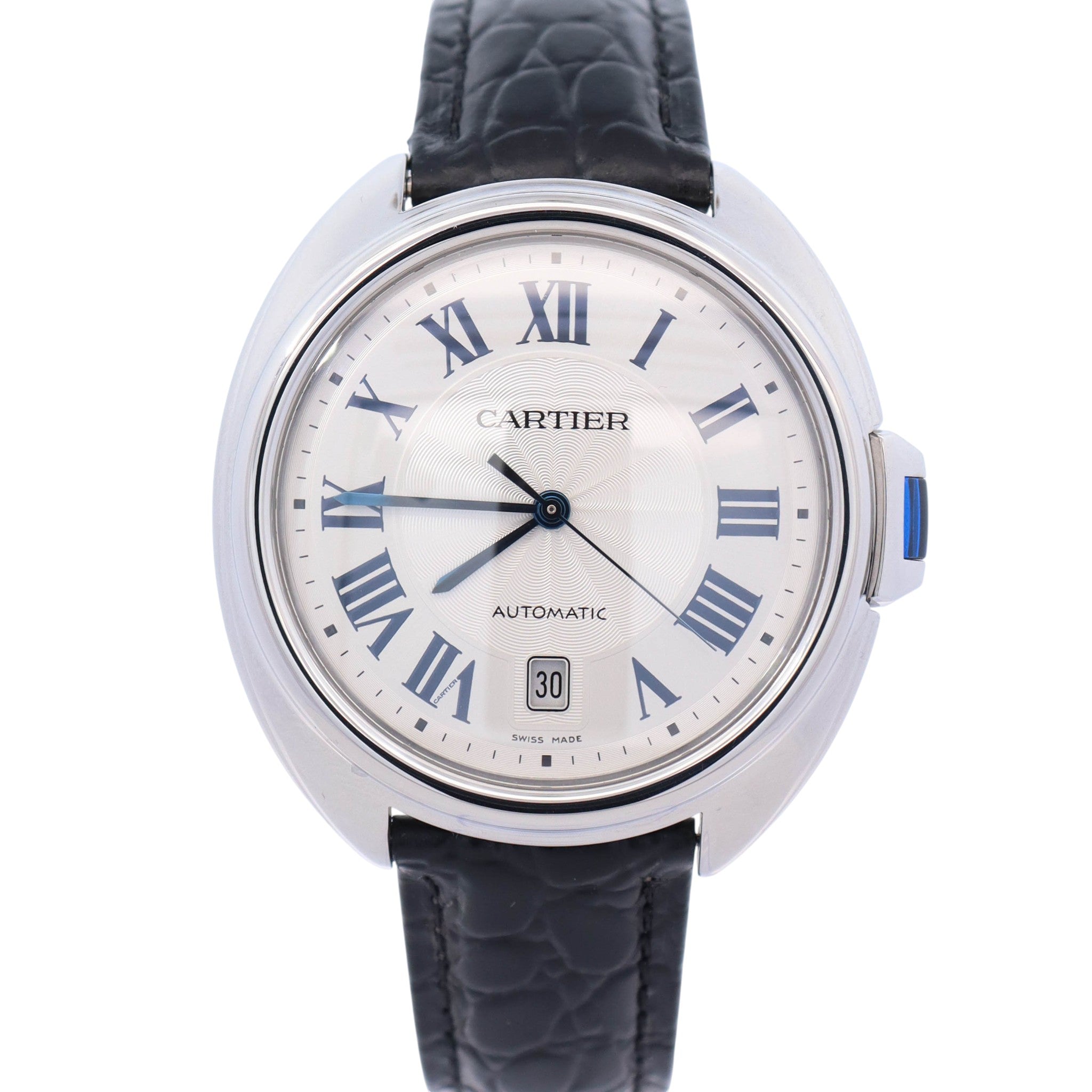 Cartier Cle De 40mm Silver Dial Watch Ref# WSCL0018