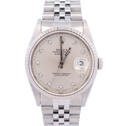 Rolex Datejust 36mm Silver Dial Watch Ref# 16234 - Happy Jewelers Fine Jewelry Lifetime Warranty