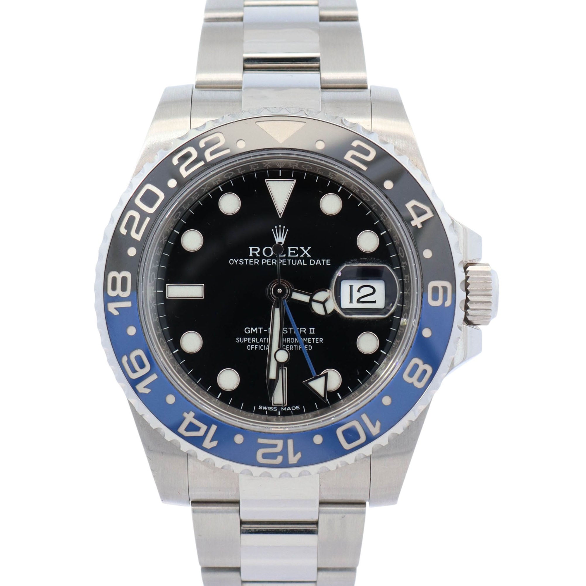 Rolex GMT-Master II "Batman" 40mm Black Dot Dial Watch Ref# 116710BLNR - Happy Jewelers Fine Jewelry Lifetime Warranty