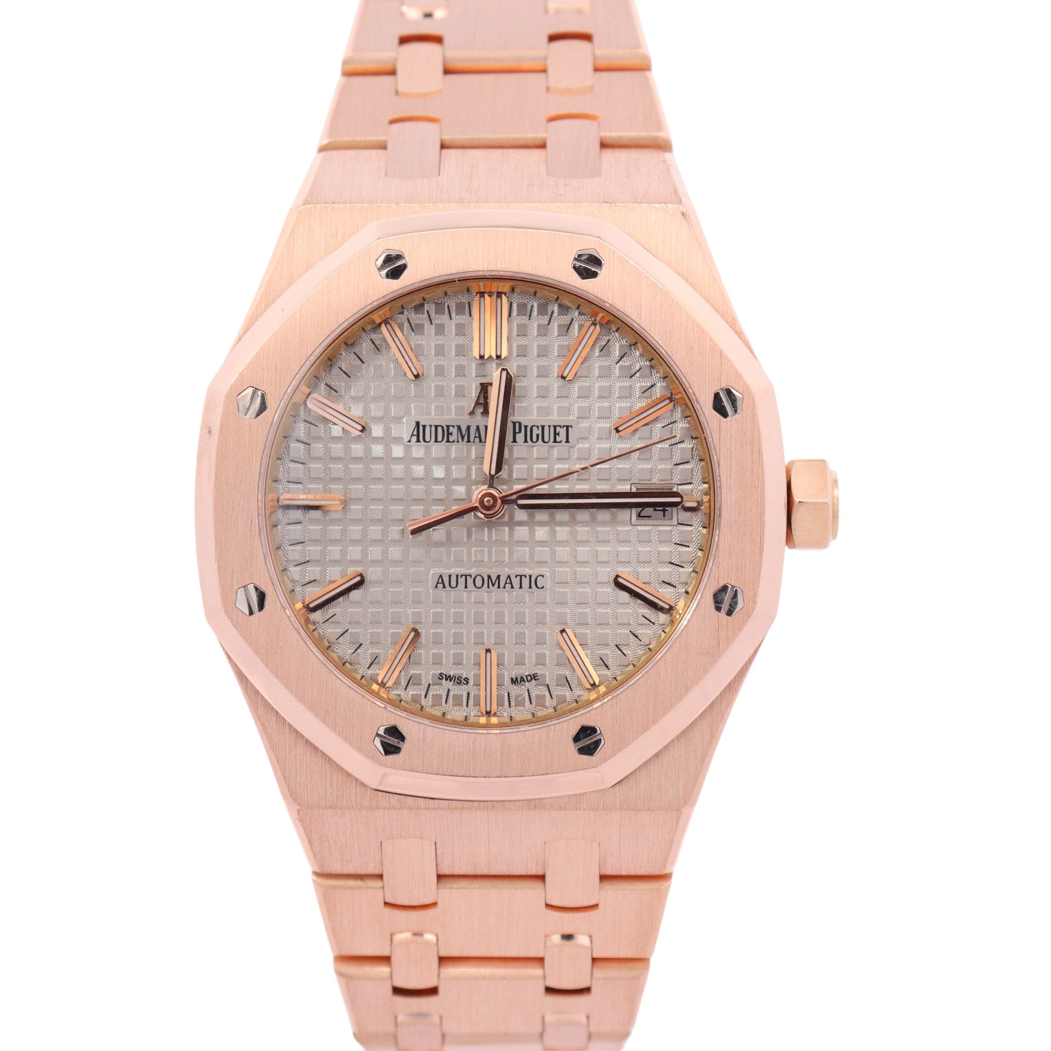 Audemars Piguet Royal Oak 37mm Silver Dial Watch Ref# 15450OR.OO.1256OR.01 - Happy Jewelers Fine Jewelry Lifetime Warranty