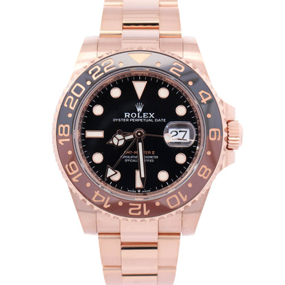 Rolex GMT-Master II "Rootbeer" 40mm Black Dot Dial Watch Ref# 126715CHNR