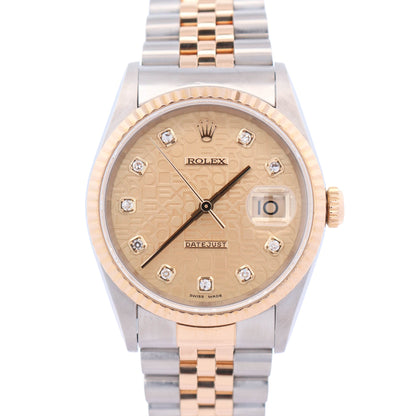 Rolex Datejust 36mm Champagne Dial Watch Ref# 16233 - Happy Jewelers Fine Jewelry Lifetime Warranty