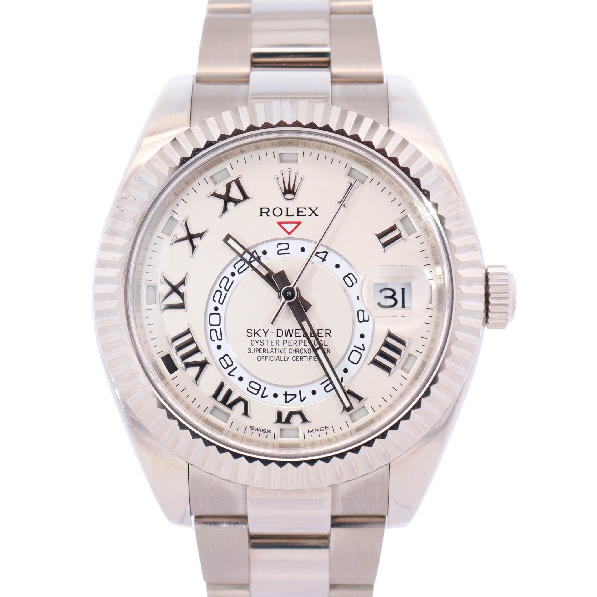 Rolex Sky-Dweller 42mm Ivory Dial Watch Ref# 326939