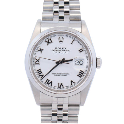 Rolex Datejust 36mm White Dial Watch Ref# 16200 - Happy Jewelers Fine Jewelry Lifetime Warranty