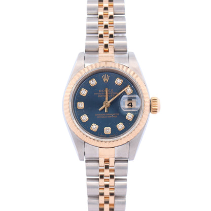 Rolex Datejust 26mm Blue Dial Watch Ref# 69173 - Happy Jewelers Fine Jewelry Lifetime Warranty