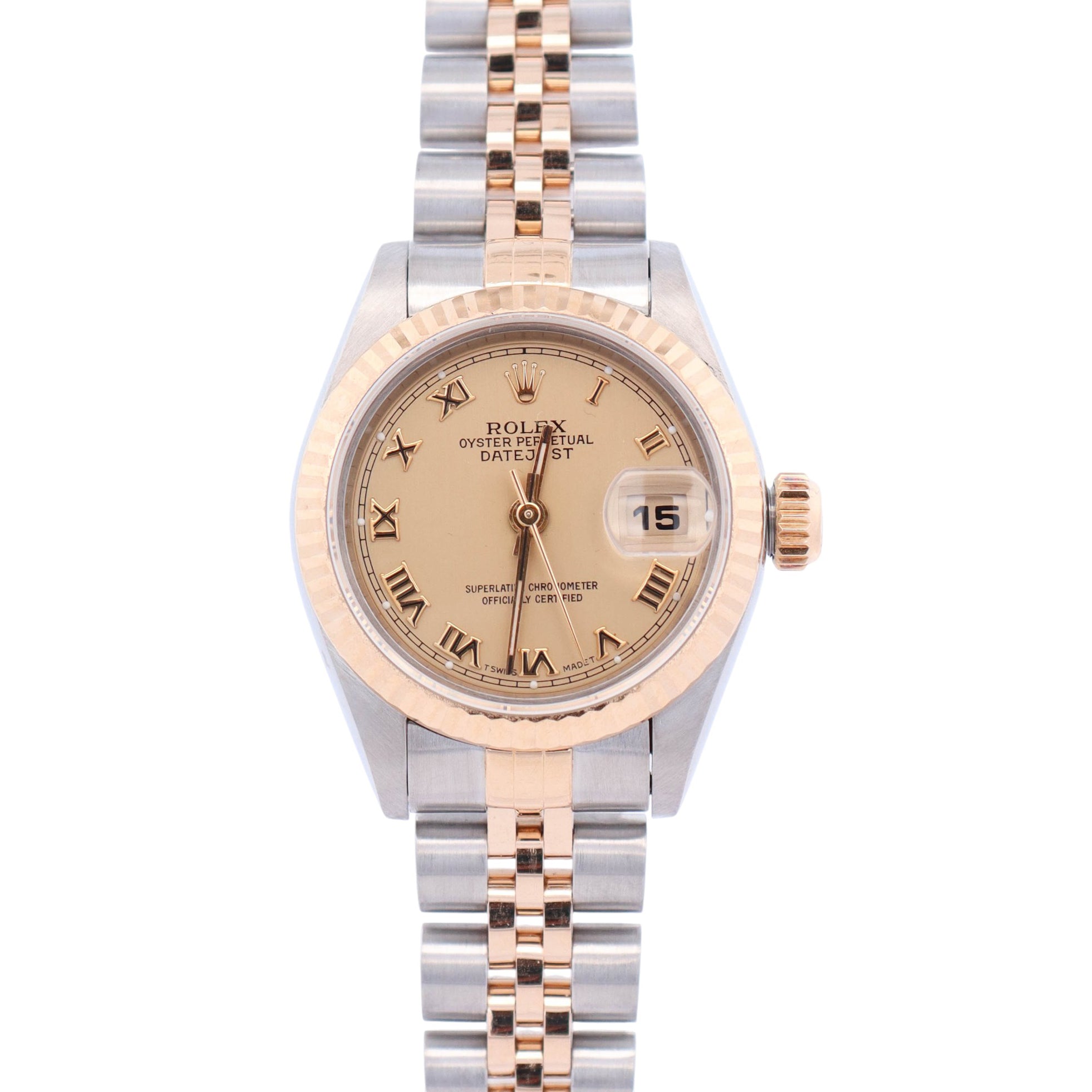 Rolex Datejust 26mm Champagne Dial Watch Ref# 69173