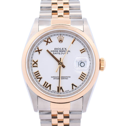 Rolex Datejust 36mm White Dial Watch Ref# 16203