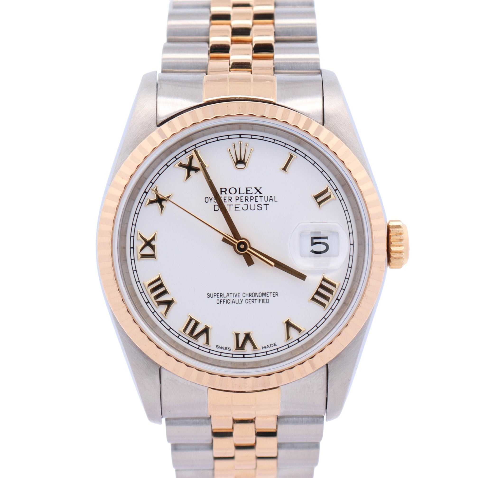 Rolex Datejust 36mm White Dial Watch Ref# 16233 - Happy Jewelers Fine Jewelry Lifetime Warranty