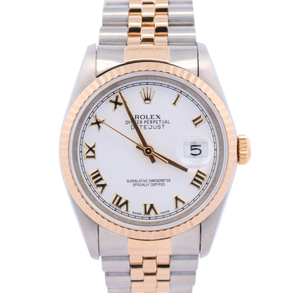 Rolex Datejust 36mm White Dial Watch Ref# 16233 - Happy Jewelers Fine Jewelry Lifetime Warranty
