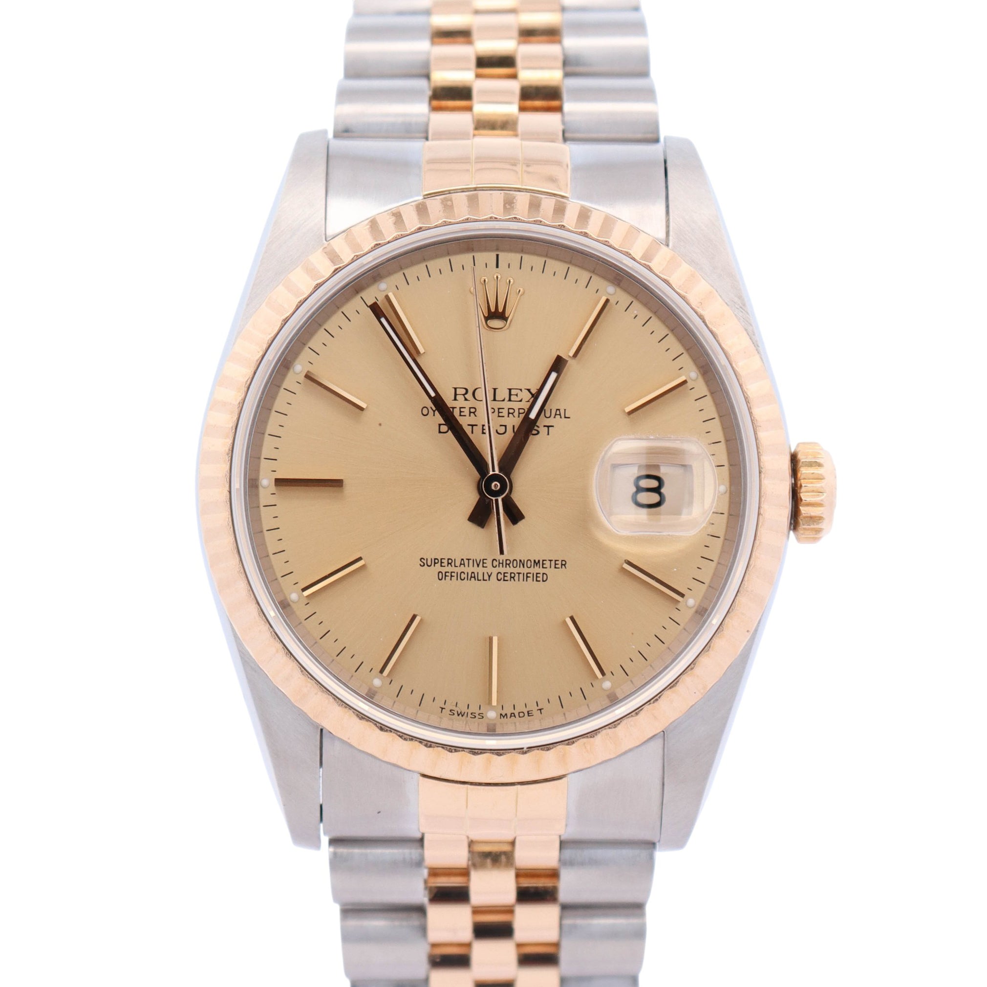 Rolex Datejust 36mm Champagne Dial Watch Ref# 16233