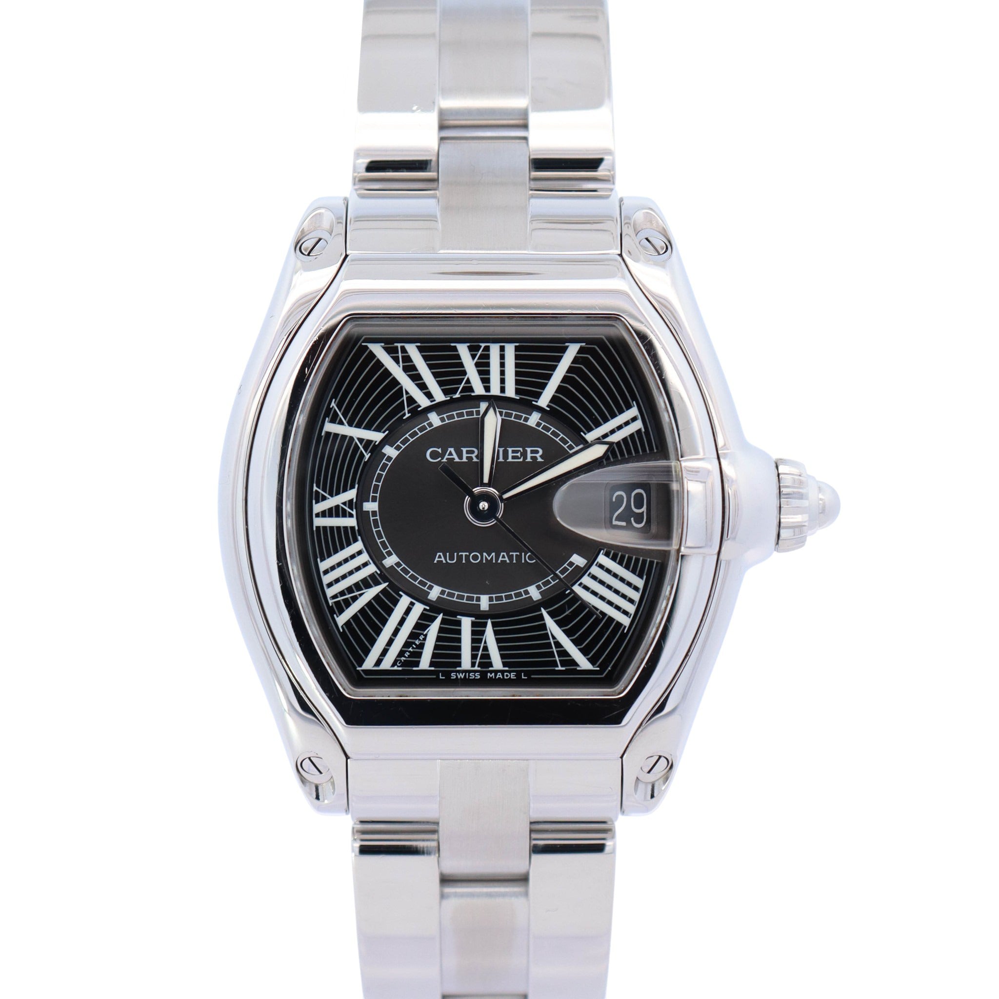 ブラックフライデー12月1日まで　Cartier（カルティエ）中古本 Cartier Roadster 37mm Black Dial Watch Ref# W62041V3 – Happy Jewelers