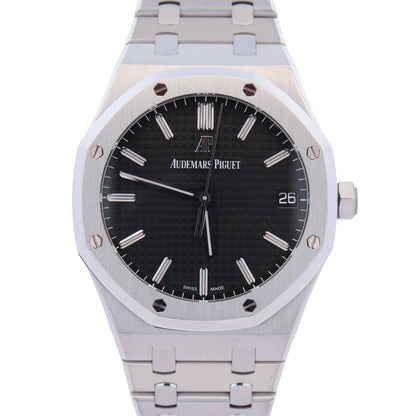 Audemars Piguet Royal Oak 41mm Black Dial Watch Ref# 15500ST.OO.1220ST.03 - Happy Jewelers Fine Jewelry Lifetime Warranty