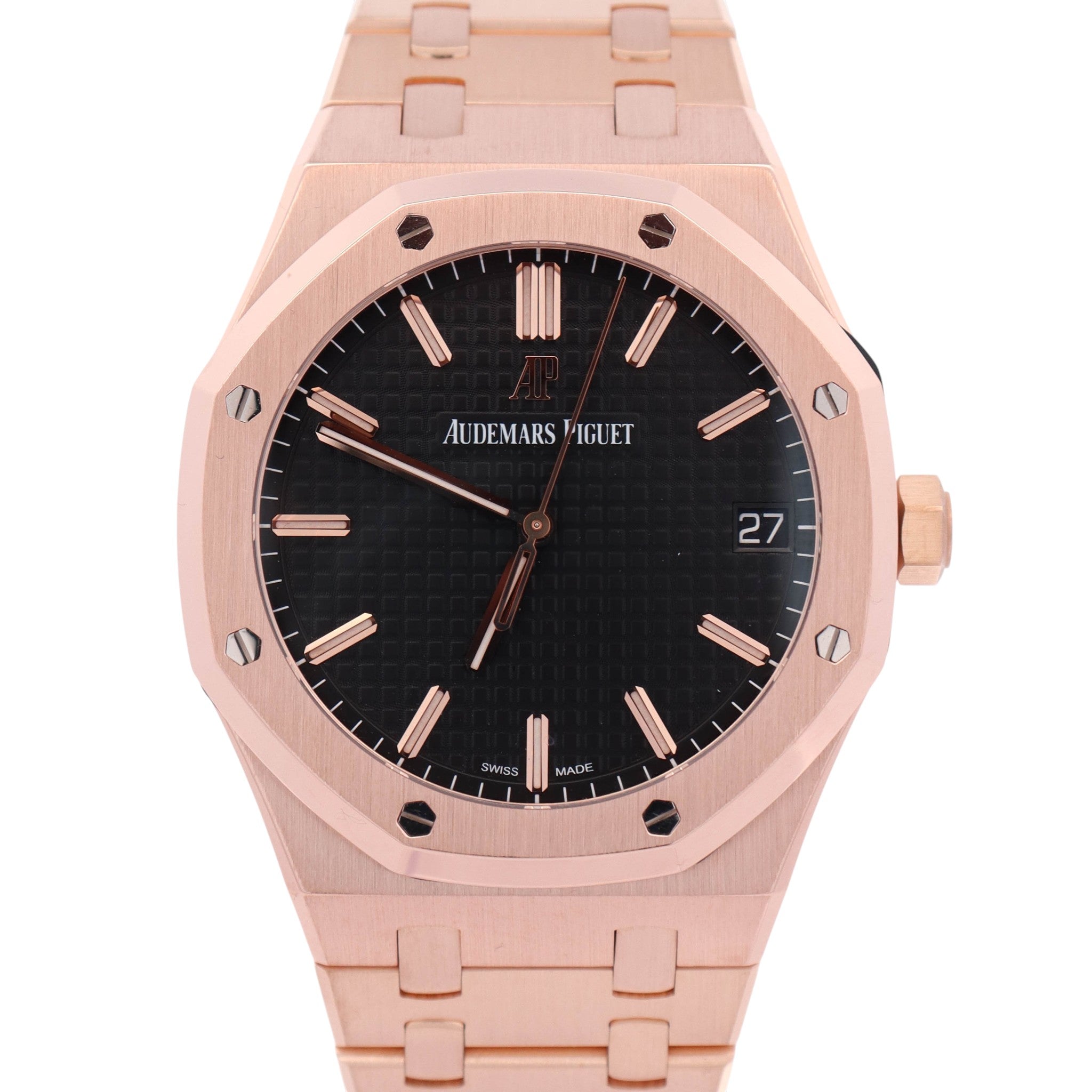 Audemars Piguet Royal Oak 41mm Black Dial Watch Ref# 15500OR.OO.1220OR.01 - Happy Jewelers Fine Jewelry Lifetime Warranty