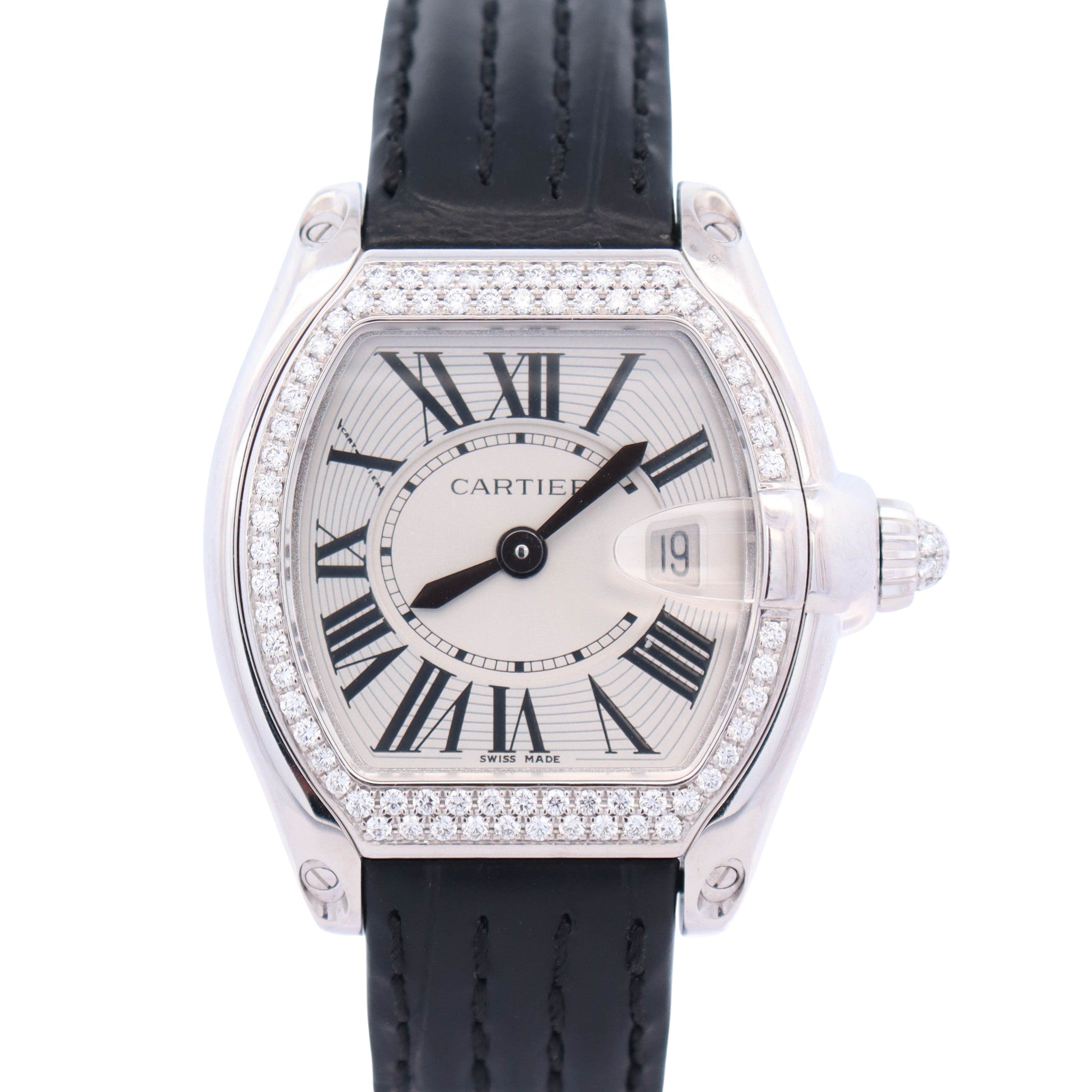 Cartier Roadster 31mm Silver Dial Watch Ref# WE500260