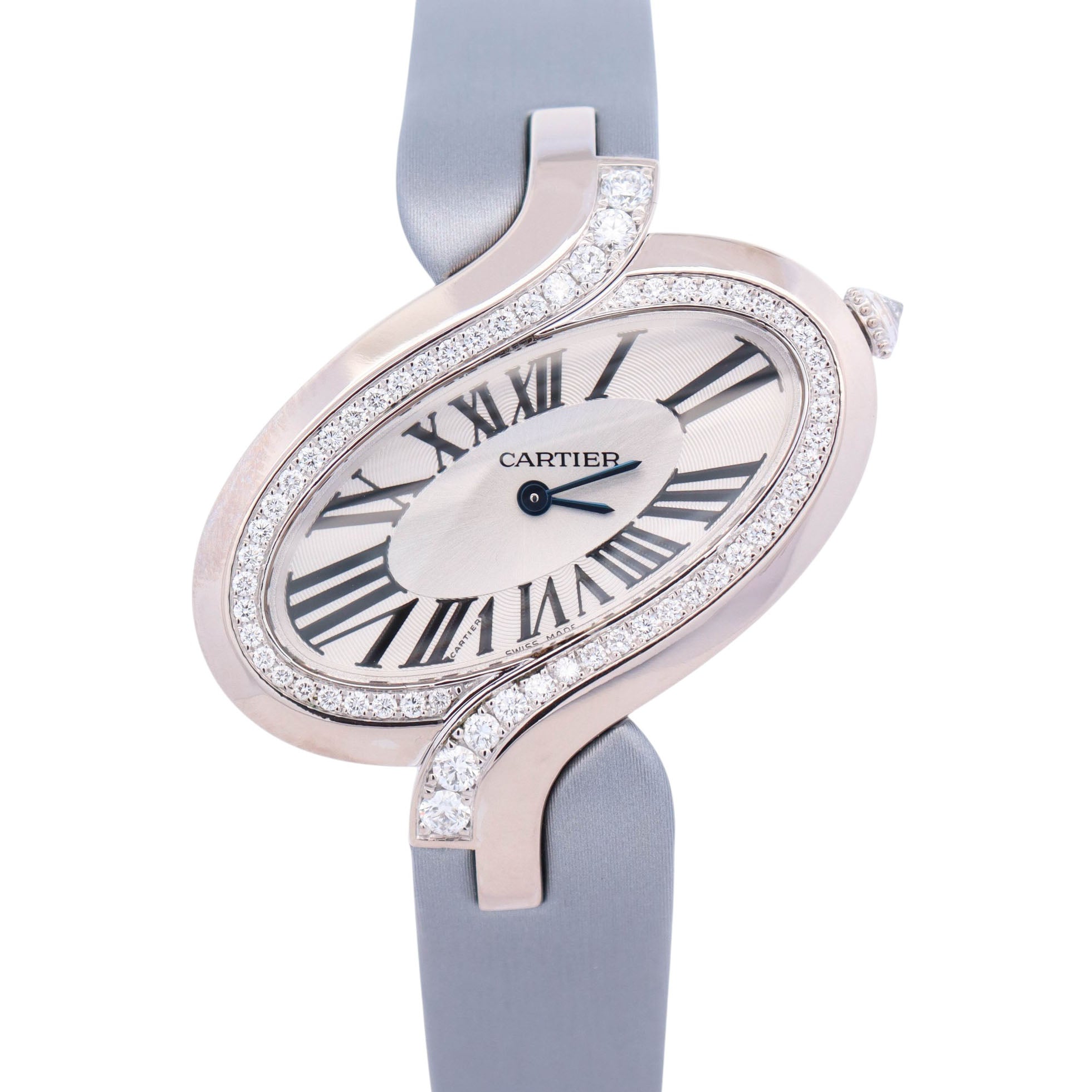 Cartier Delices 38.39mm Silver Dial Watch Ref# WG800018