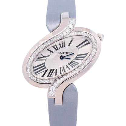 Cartier Delices 38.39mm Silver Dial Watch Ref# WG800018