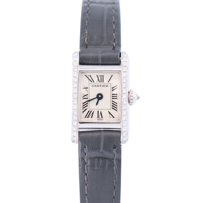 Cartier Mini Tank 15mm Ivory Dial Watch Ref# WB200951