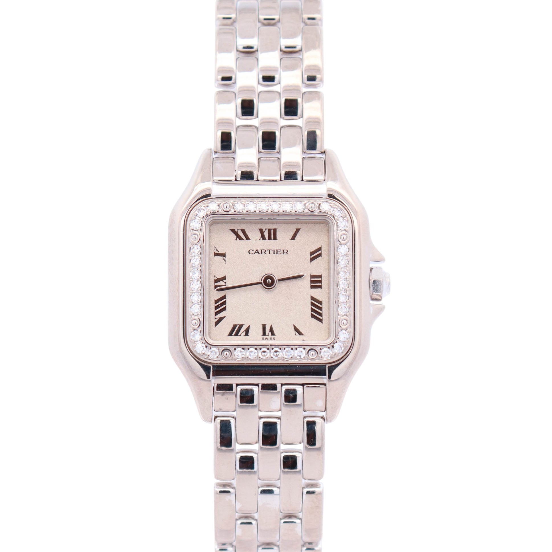 Cartier Panthere 17 mm Ivory Dial Watch Ref# WF3216F3