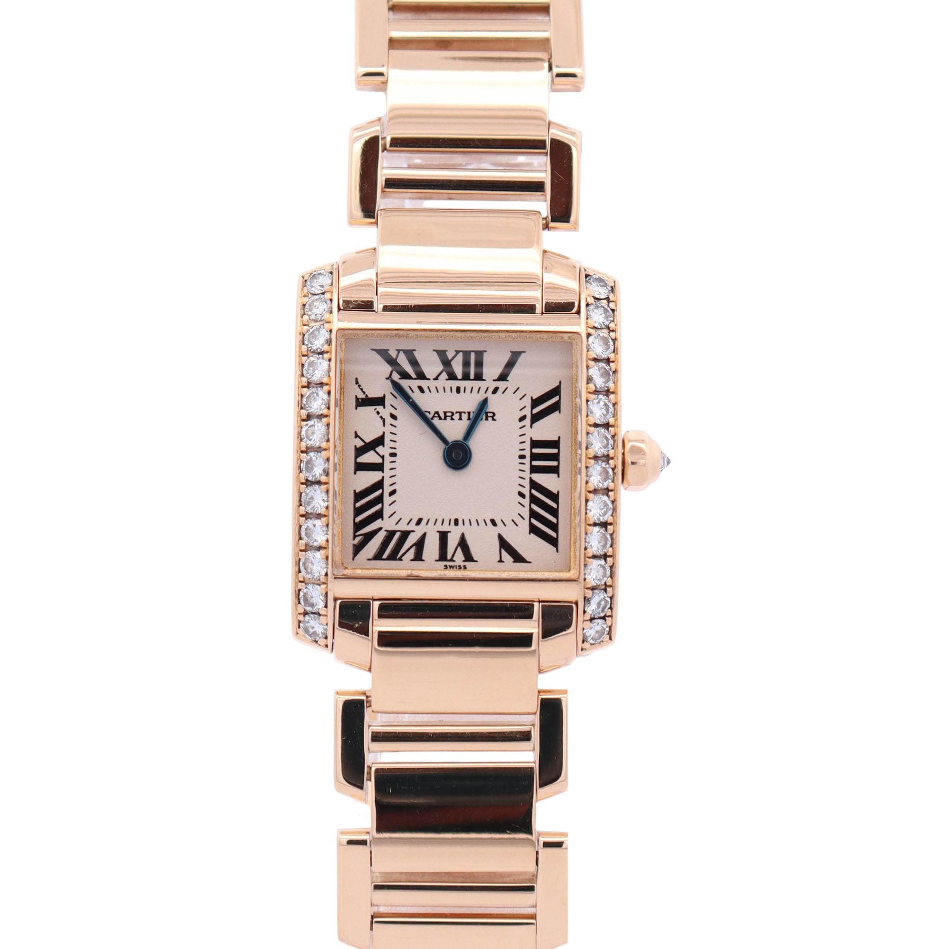 Cartier Francaise 21mm White Dial Watch Ref# WE1001R8