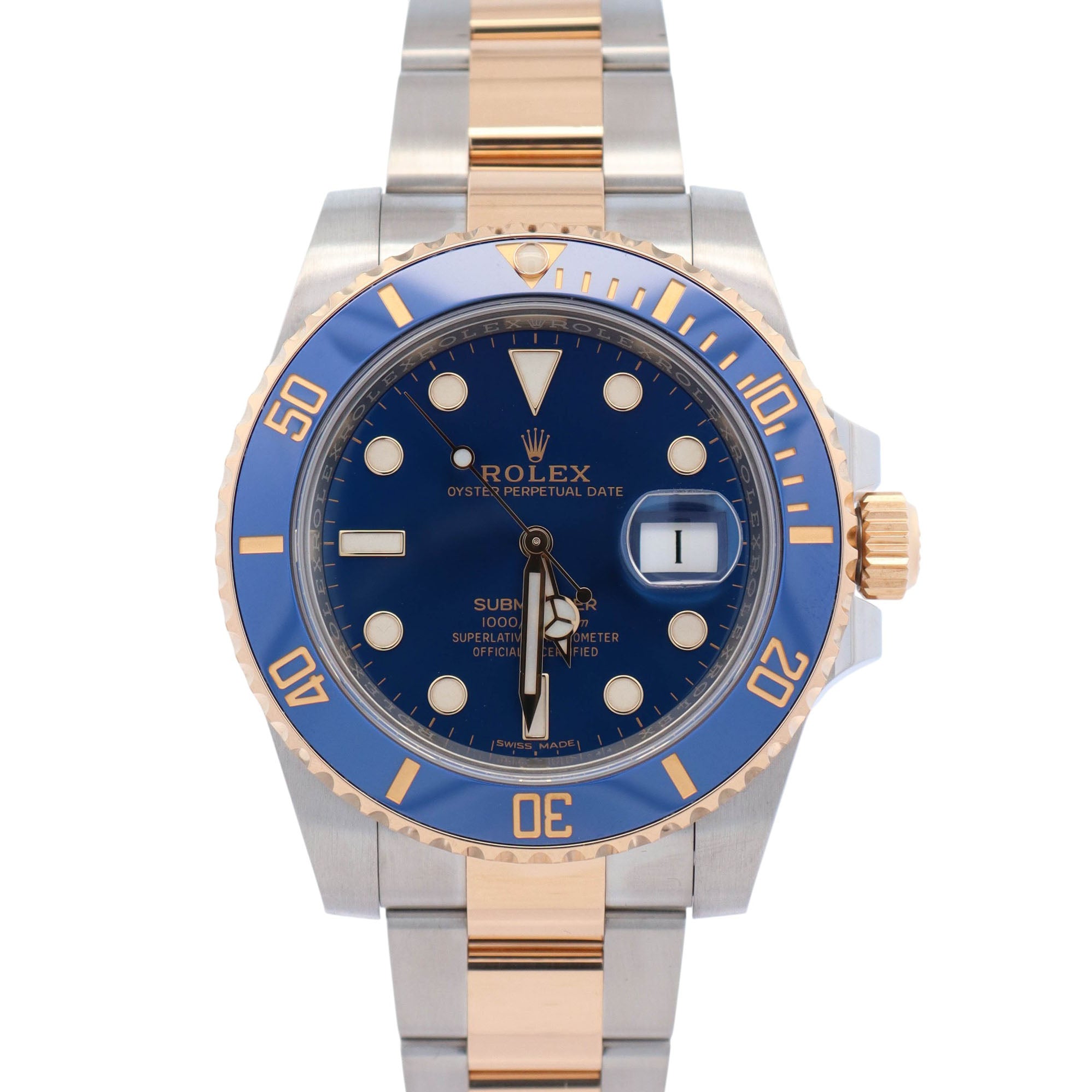 Rolex Submariner 40mm Blue Dial Watch Ref# 116613LB