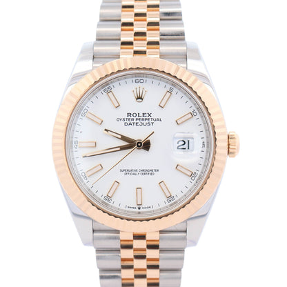 Rolex Datejust 41mm White Dial Watch Ref# 126333 - Happy Jewelers Fine Jewelry Lifetime Warranty