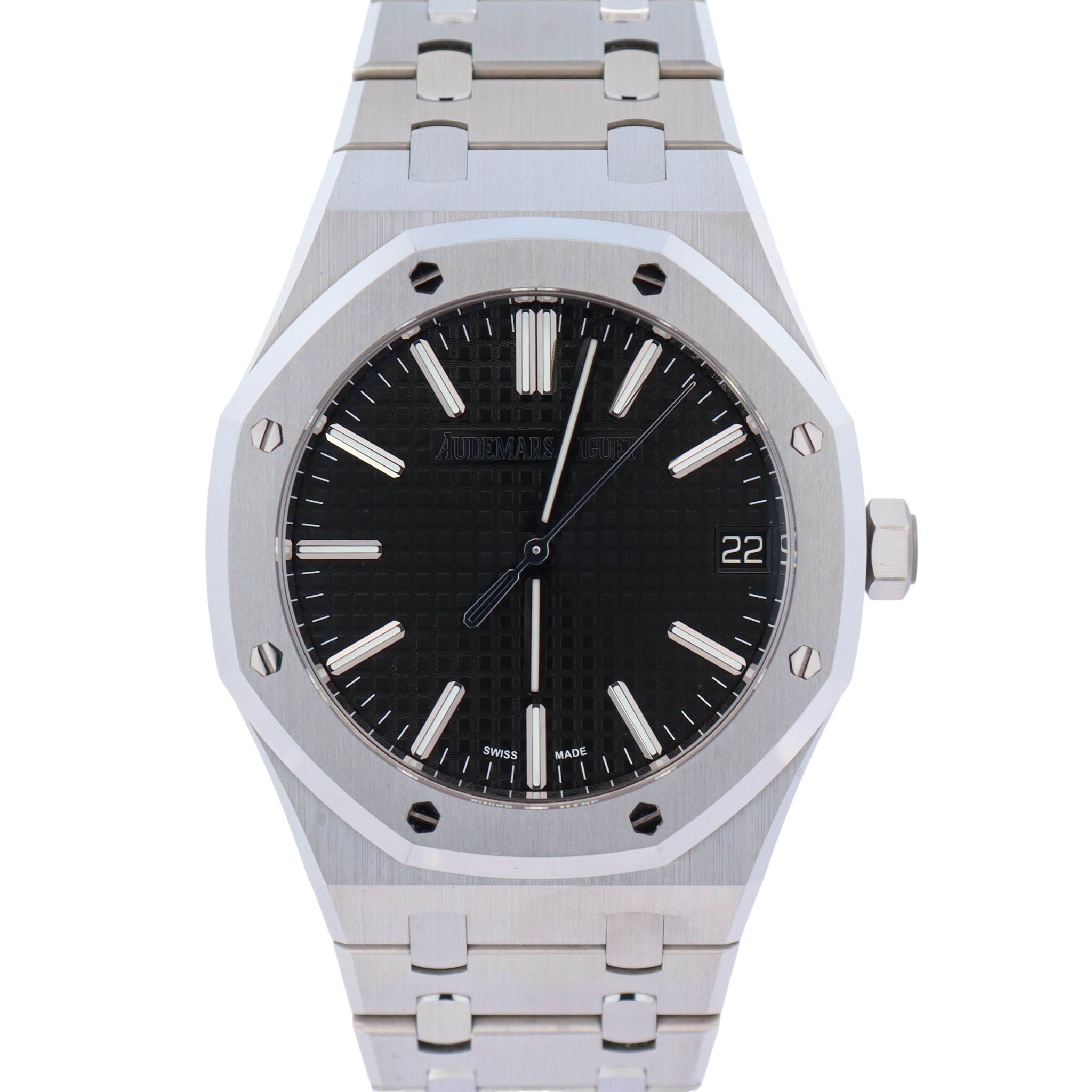 Audemars Piguet Royal Oak 41mm Black Dial Watch Ref# 15510ST.OO.1320ST.07 - Happy Jewelers Fine Jewelry Lifetime Warranty