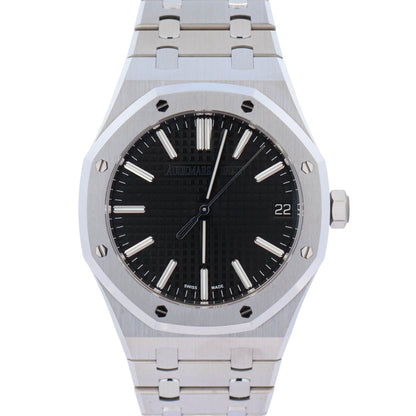 Audemars Piguet Royal Oak 41mm Black Dial Watch Ref# 15510ST.OO.1320ST.07 - Happy Jewelers Fine Jewelry Lifetime Warranty